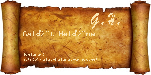 Galát Heléna névjegykártya